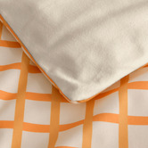 Aldrin Home Chai Grid Micro Flannel Reversible Quilt Cover Set