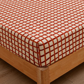 Aldrin Home Grid Micro Flannel Fitted Sheet Set