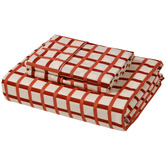 Aldrin Home Grid Micro Flannel Fitted Sheet Set