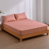 Aldrin Home Grid Micro Flannel Fitted Sheet Set
