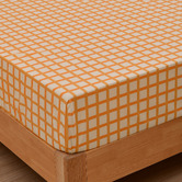 Aldrin Home Grid Micro Flannel Fitted Sheet Set