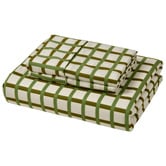 Aldrin Home Grid Micro Flannel Fitted Sheet Set
