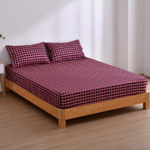 Aldrin Home Grid Micro Flannel Fitted Sheet Set
