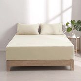 Aldrin Home Washed Microfibre Fitted Sheet Set