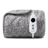 Aldrin Home Faux Fur Large Electric Heated Throw Blanket