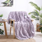 Aldrin Home Faux Fur Large Electric Heated Throw Blanket