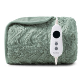 Aldrin Home Faux Fur Large Electric Heated Throw Blanket