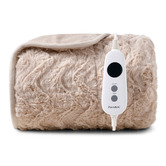 Aldrin Home Faux Fur Large Electric Heated Throw Blanket