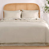 Aldrin Home Oat Arosa 1500TC Cotton-Blend Quilt Cover Set