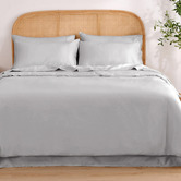 Aldrin Home Dove Grey Arosa 1500TC Cotton-Blend Quilt Cover Set