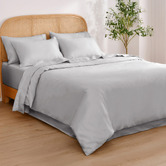 Aldrin Home Dove Grey Arosa 1500TC Cotton-Blend Quilt Cover Set