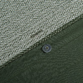 Aldrin Home Olive Herringbone Cotton Quilt Cover Set