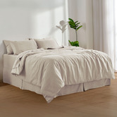 Aldrin Home Oatmeal Linen &amp; Cotton Quilt Cover Set
