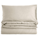 Aldrin Home Oatmeal Linen &amp; Cotton Quilt Cover Set