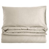 Aldrin Home Riviera Oatmeal Linen &amp; Cotton Quilt Cover Set