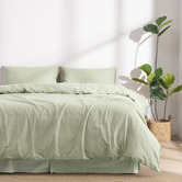 Aldrin Home Sage Linen &amp; Cotton Quilt Cover Set