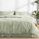 Aldrin Home Sage Linen &amp; Cotton Quilt Cover Set