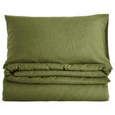 Aldrin Home Riviera Olive Linen &amp; Cotton Quilt Cover Set