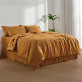 Aldrin Home Rust Linen &amp; Cotton Quilt Cover Set