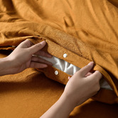 Aldrin Home Rust Linen &amp; Cotton Quilt Cover Set