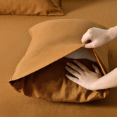 Aldrin Home Rust Linen &amp; Cotton Quilt Cover Set