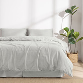 Aldrin Home Dove Grey Linen &amp; Cotton Quilt Cover Set