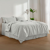 Aldrin Home Dove Grey Linen &amp; Cotton Quilt Cover Set