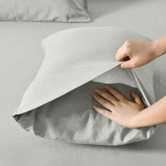 Aldrin Home Dove Grey Linen &amp; Cotton Quilt Cover Set