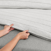 Aldrin Home Grey Ceres Reversible Cotton Jersey Quilt Cover Set