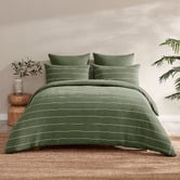 Aldrin Home Olive Ceres Reversible Cotton Jersey Quilt Cover Set