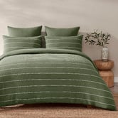 Aldrin Home Olive Ceres Reversible Cotton Jersey Quilt Cover Set