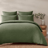 Aldrin Home Olive Ceres Reversible Cotton Jersey Quilt Cover Set