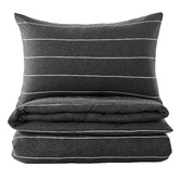 Aldrin Home Charcoal Ceres Reversible Cotton Jersey Quilt Cover Set
