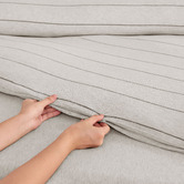 Aldrin Home Oatmeal Ceres Reversible Cotton Jersey Quilt Cover Set