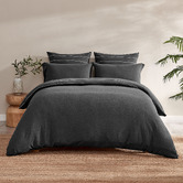 Aldrin Home Charcoal Ceres Reversible Cotton Jersey Quilt Cover Set