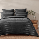 Aldrin Home Charcoal Ceres Reversible Cotton Jersey Quilt Cover Set