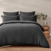 Aldrin Home Charcoal Ceres Reversible Cotton Jersey Quilt Cover Set
