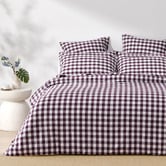 Aldrin Home Plum Sierra Yarn-Dyed Gingham Washed Cotton Quilt Cover Set