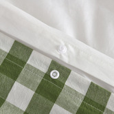 Aldrin Home Olive Sierra Yarn-Dyed Gingham Washed Cotton Quilt Cover Set
