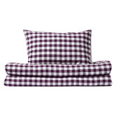 Aldrin Home Plum Sierra Yarn-Dyed Gingham Washed Cotton Quilt Cover Set