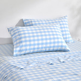 Aldrin Home Sierra Yarn-Dyed Gingham Washed Cotton Sheet Set
