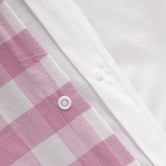 Aldrin Home Pink Sierra Yarn-Dyed Gingham Washed Cotton Quilt Cover Set