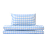 Aldrin Home Sky Sierra Yarn-Dyed Gingham Washed Cotton Quilt Cover Set
