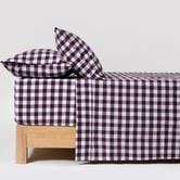 Aldrin Home Sierra Yarn-Dyed Gingham Washed Cotton Sheet Set