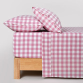 Aldrin Home Sierra Yarn-Dyed Gingham Washed Cotton Sheet Set