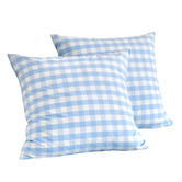 Aldrin Home Sierra Yarn-Dyed Gingham Washed Cotton European Pillowcases