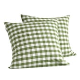 Aldrin Home Sierra Yarn-Dyed Gingham Washed Cotton European Pillowcases