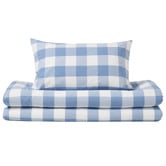 Aldrin Home Cornflower Azari Yarn-Dyed Gingham Washed Cotton Quilt Cover Set