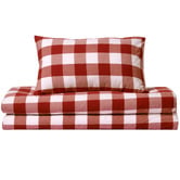 Aldrin Home Rust Azari Yarn-Dyed Gingham Washed Cotton Quilt Cover Set