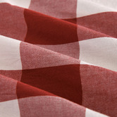 Aldrin Home Rust Azari Yarn-Dyed Gingham Washed Cotton Quilt Cover Set